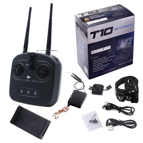 SKYDROID T10 2.4GHZ 10 CH Remote Controller with 10 CH Receiver and FP ...