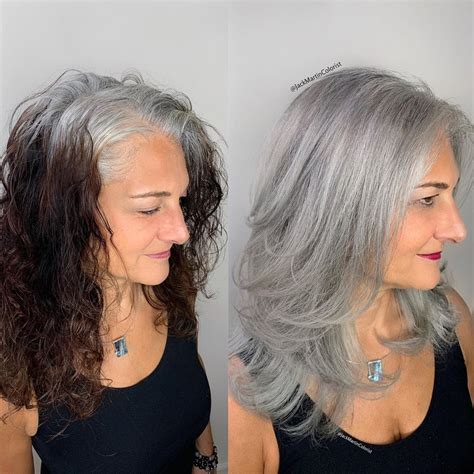 gray hair transformation
