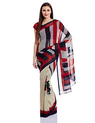 Buy Florence Saree with Blouse Piece (FL-11064_Blue_Free Size) at Amazon.in