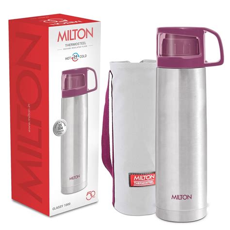 Milton Glassy 1000 Thermosteel Vacuum Insulated Double Walled Flask ...