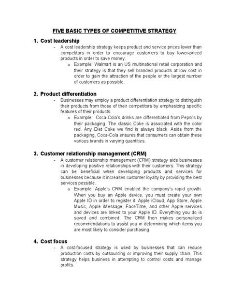 Competitive Strategy Examples 的图像结果