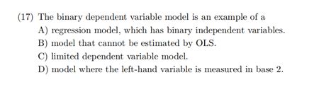 Image result for Correct Model to Use with Binary Codepenednt Variable