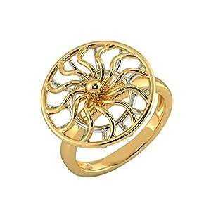 atjewels 14k Yellow Gold Over.925 Sterling Silver Wheel Ring For Unisex ...