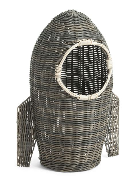Kids Rocket Shaped Wicker Storage Basket - Home Office - T.J.Maxx | Wicker baskets storage ...