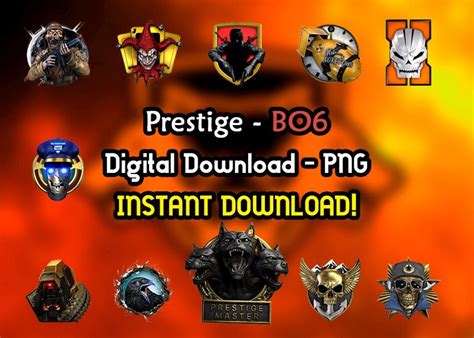 Buy Prestige Black Ops 6 Icons Prestige BO6 COD PNG Online in India - Etsy
