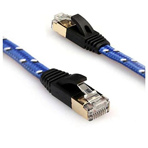 3NH® 2X(CAT-7 LAN Network 10 Gigabit Modem Router Weave Ethernet Cable ...