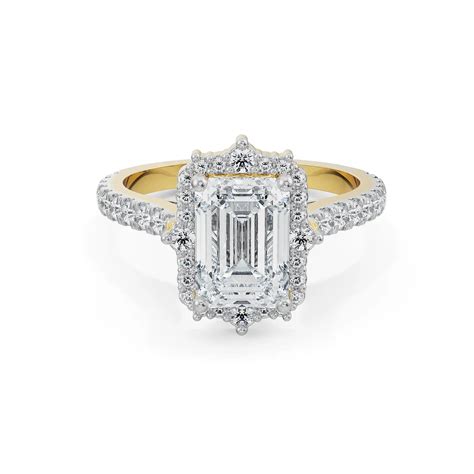 Buy 1.5 CT Emerald Lab Grown Diamond Ring Online At Emori