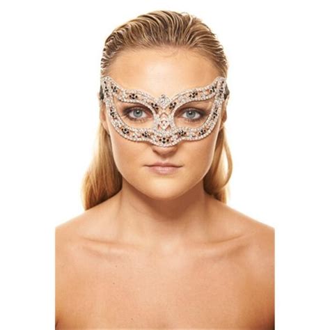 Kayso Premium Luxury Metal Mask with Clear Crystals One Size CM012 | Zoro