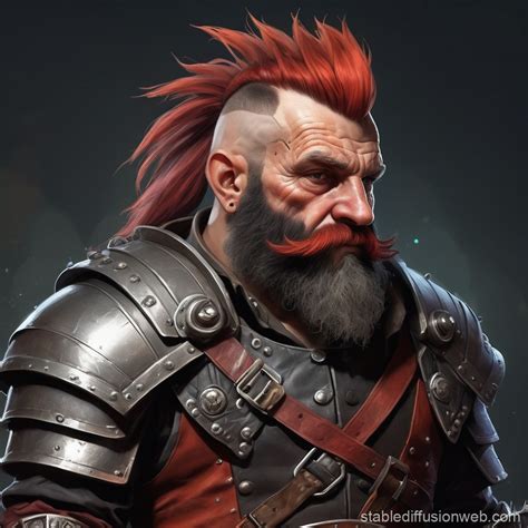 Disco Elysium-Style Dwarf in Dark Leather Armor | Stable Diffusion Online