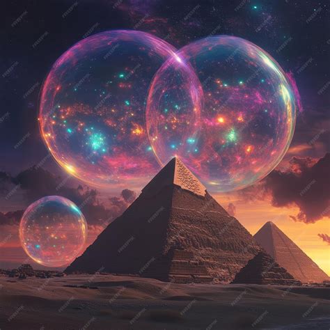 A painting of a giant ball and the pyramids with the words big balls in ...