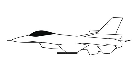 f16 jet fighter outline vector design 13593188 Vector Art at Vecteezy