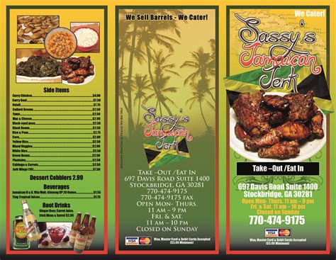 Jamaican Restaurant Menu Template 的图像结果