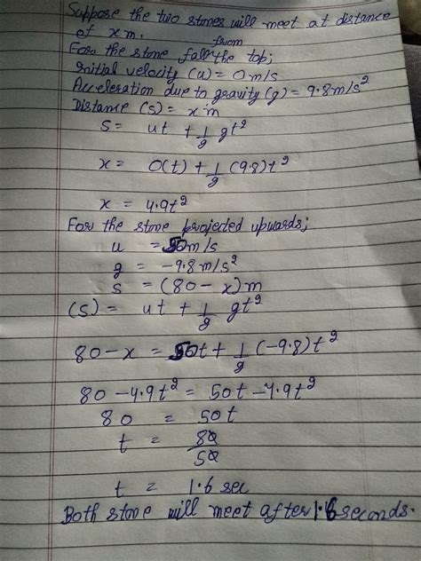 a ball is dropped from the top of a building of height 80m. At same ...