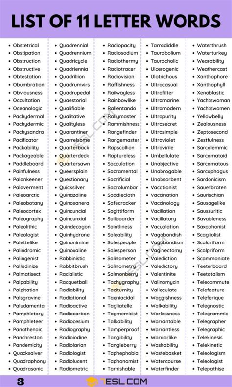 1800+ Useful 11 Letter Words from A-Z in English • 7ESL
