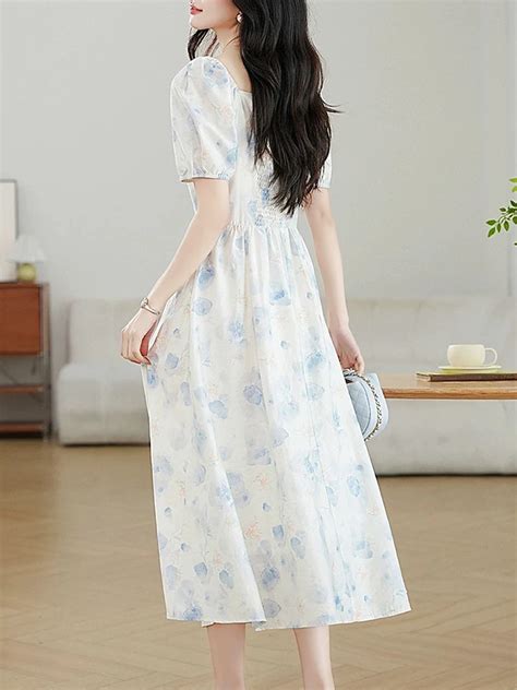 Artsy A-Line Puff Sleeve Small Floral dress | Savana | Bestsellers