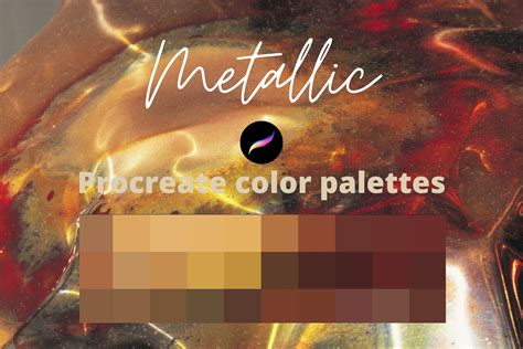 Procreate Metallic Color Palettes Graphic by tattooworker · Creative Fabrica