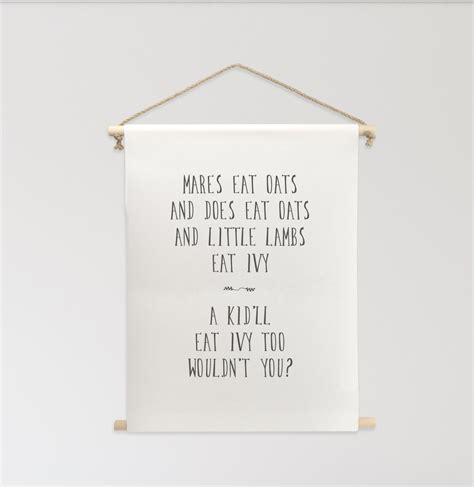 Mares Eat Oats (marezy Doats and Dozy Doats) Whimsical Dowel Rod ...