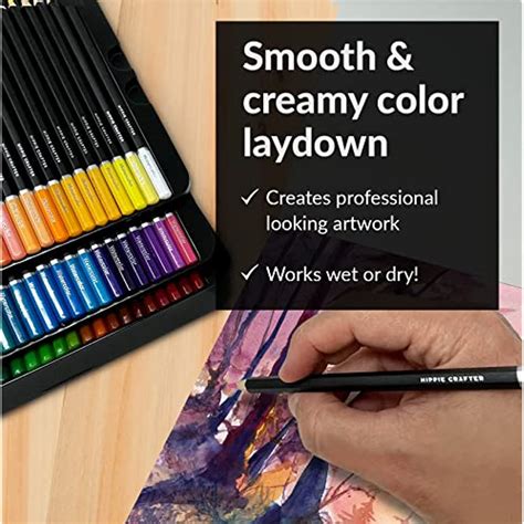 Hippie Crafter 72 Watercolor Pencils Set Professional Water Color ...