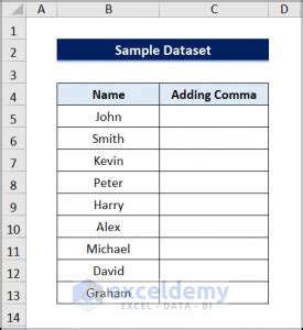 Image result for How to Add a Comma in Excel Column