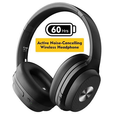EKSA Bluetooth 5.0 ANC Over Ear Headphones, 60H Playtime Active Noise ...