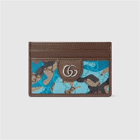 GG card case in blue GG fabric | GUCCI® INT