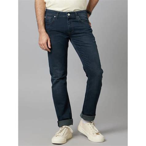 Blue Slim Fit Light Fade Stretchable Cotton Jeans (DOBRO25) | Celio