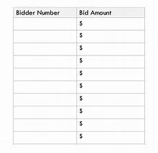 bid free pdf free silent auction bid sheet template bid free pdf free silent auction bid sheet template