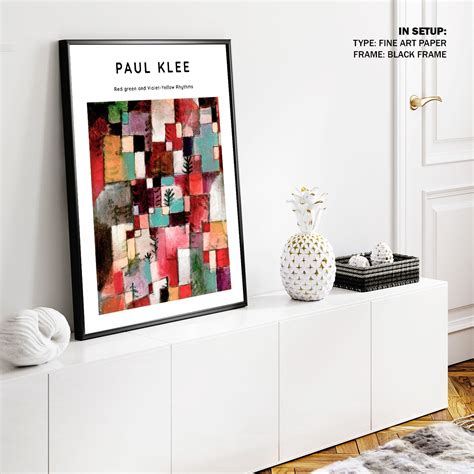 Paul Klee Poster Red Rythms: Buy Minimalist Geometric Art Paintings ...