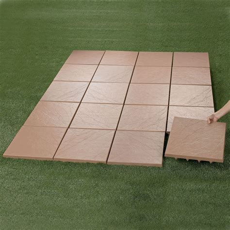 cheaper version of the temporary Patio Tiles | Cheap patio floor ideas ...