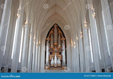 Hallgrimskirkja Cathedral in Reykjavik, Iceland. the Lutheran Church of ...