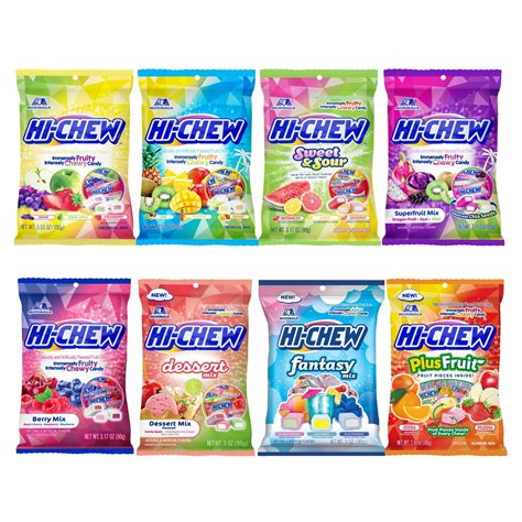 Buy HI-CHEW Variety Mix, Pack of 8 Bags - 22 Flavors Including Dessert ...