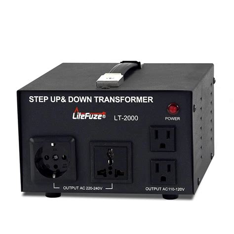 LiteFuze LT Series 2000 Watt Voltage Converter Transformer Step Up/Down ...