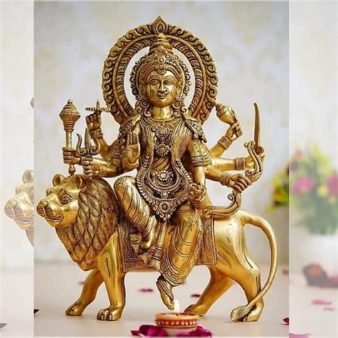Buy ARTSIKIA Brass Durga Maa on Lion | Handmade Devi Durga Statue in ...