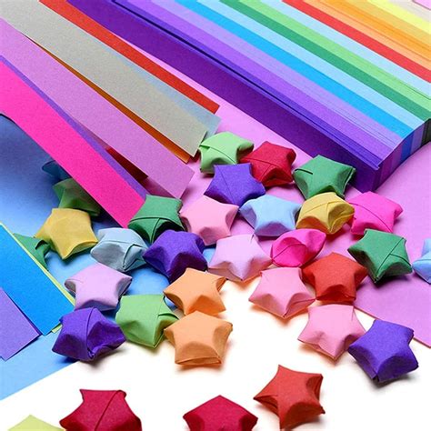 2340 Sheets Origami Stars Paper Double Sided 25 Colors Decoration Paper ...