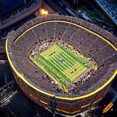 Aerial view of University of Michigan Stadium on Craiyon