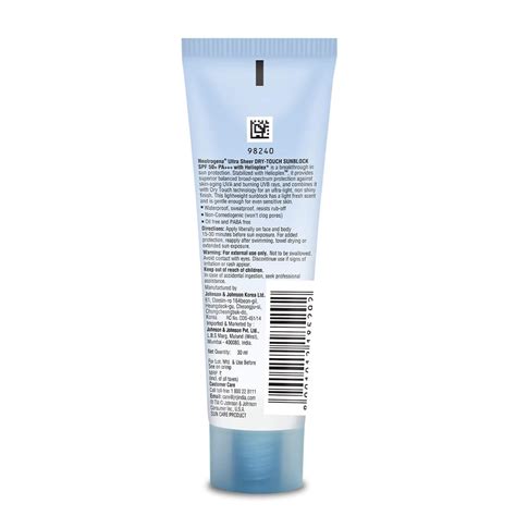 Neutrogena Ultra Sheer Dry Touch Sunscreen SPF 50+ (30ML) – Soni Cosmetics