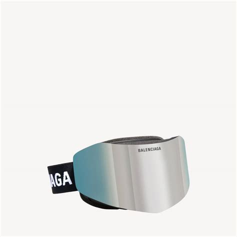 Ski Mask Goggles in Mirror Silver | Balenciaga US