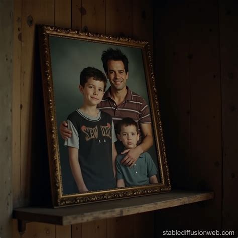 the vince vaughn family photo on a dusty shelf Prompts | Stable ...