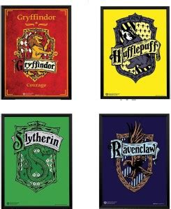 WB Official Licensed Harry Potter Set of 4 Houses Gryffindor Hufflepuff ...