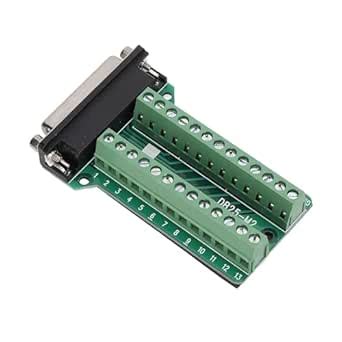 D-SUB 25Pin DB25-M2 Female Breakout to PCB Terminals Connections Board ...