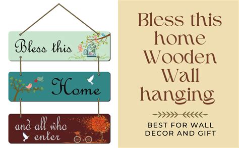 Webelkart Decorative Bless This Home Wall Hanging Wooden Art Decoration ...