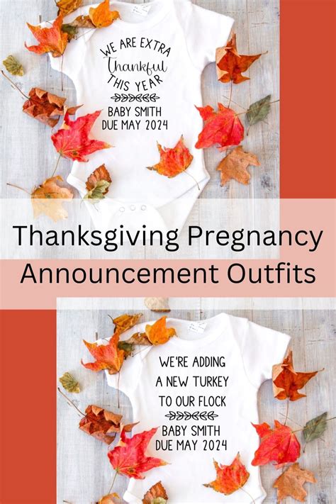 Thanksgiving Pregnancy Announcement Onesies