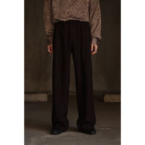 【OTSU】straight silhouette high gauge knit easy pants -9529- | cv