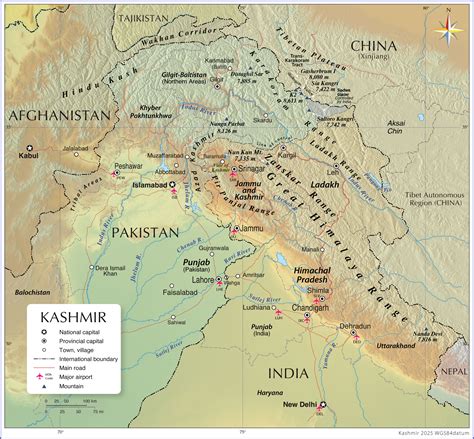 Kashmir Map – Political and Physical Geography - Nations Online Project