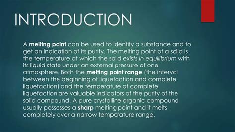 Melting Point determination- Acetanilide, Benzoic Acid and Salicylic ...