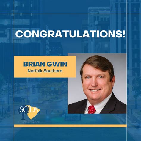 Congratulations to SCEDA Member Brian Gwin of Norfolk Southern for ...