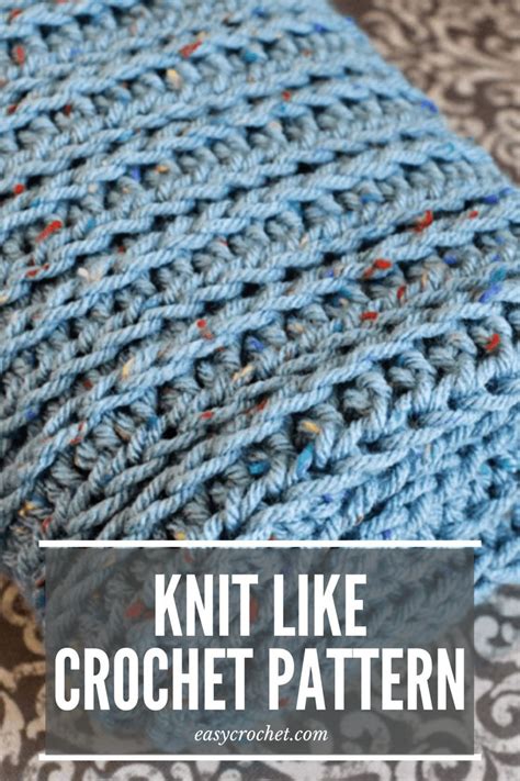 crochet pattern looks like knitting