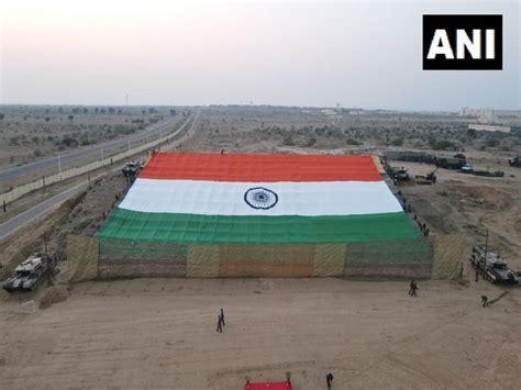 Army Day: World's largest Khadi national flag displayed in Jaisalmer