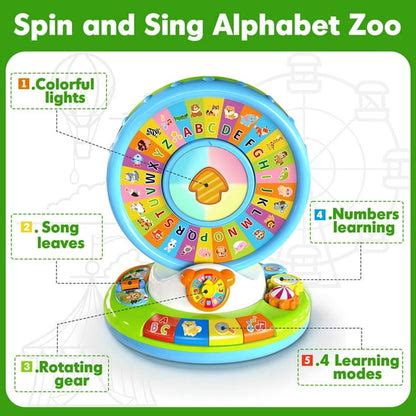 Five star | spin and sing alphabet zoo wheel – Kidspark