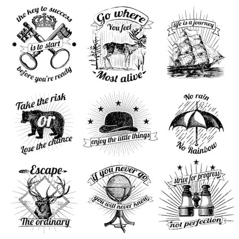 Vintage logos and stickers collection | Free Vector